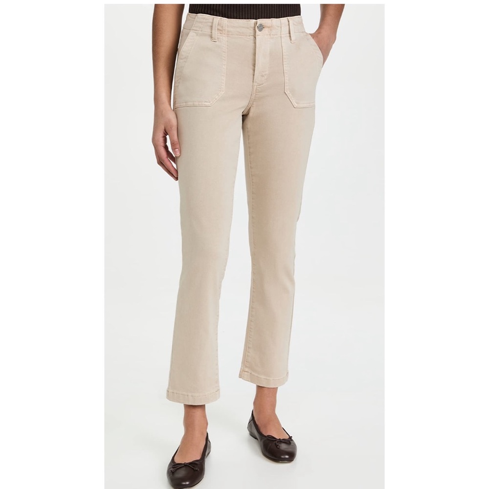 PAIGE Straight Leg Jeans - Soft Tan